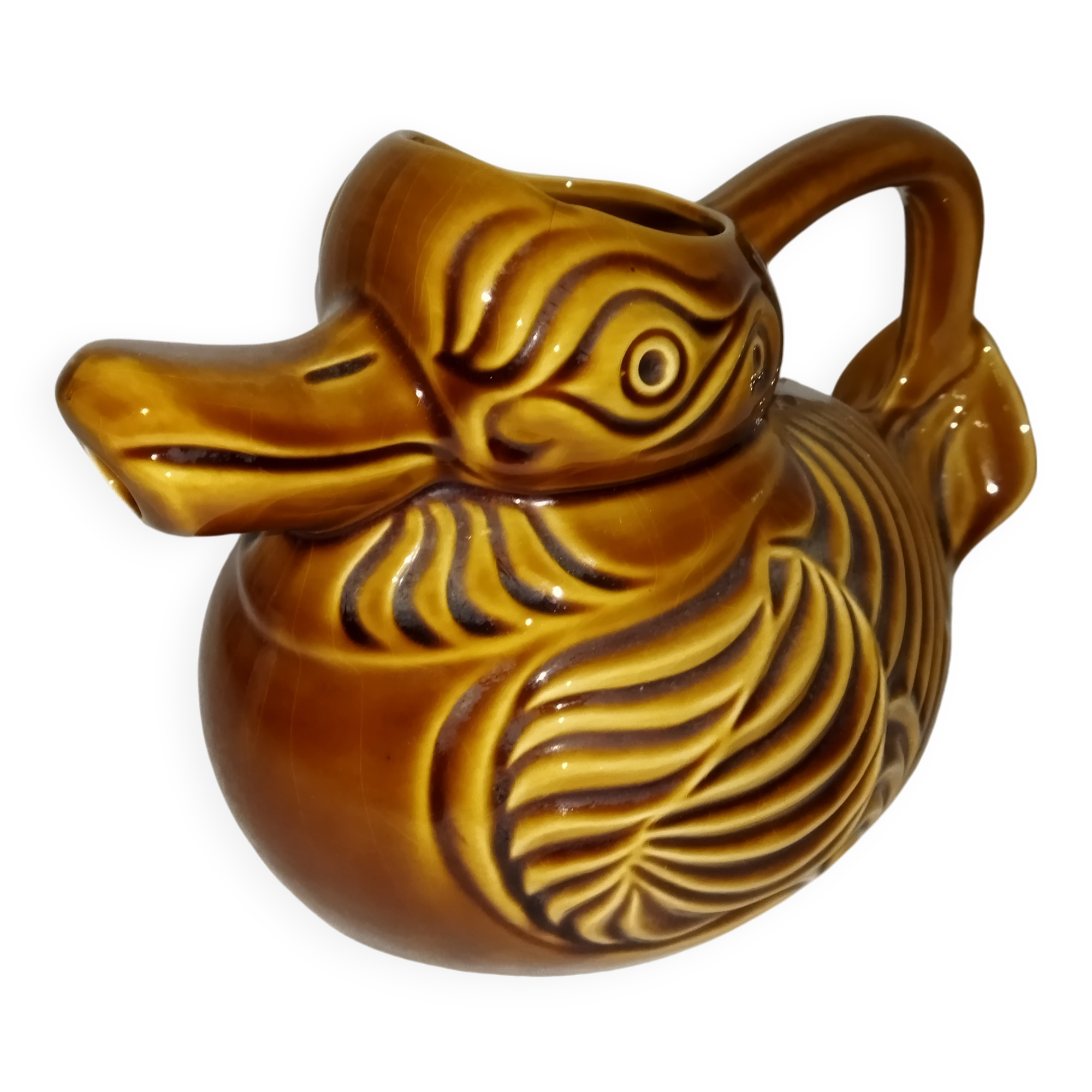 Vintage zoomorphic table pitcher sarreguemines