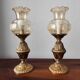 Paire de lampes rétro en laiton