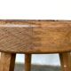 Tabouret door tripod plant sofa end in solid oak 1950 Vintage furniture decoration