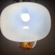 Mazzega glass and chrome mushroom pendant light, Murano, 1960-70, space age