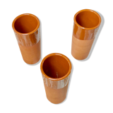 Set of 3 terracotta vases