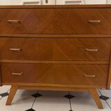 Commode vintage pieds compas
