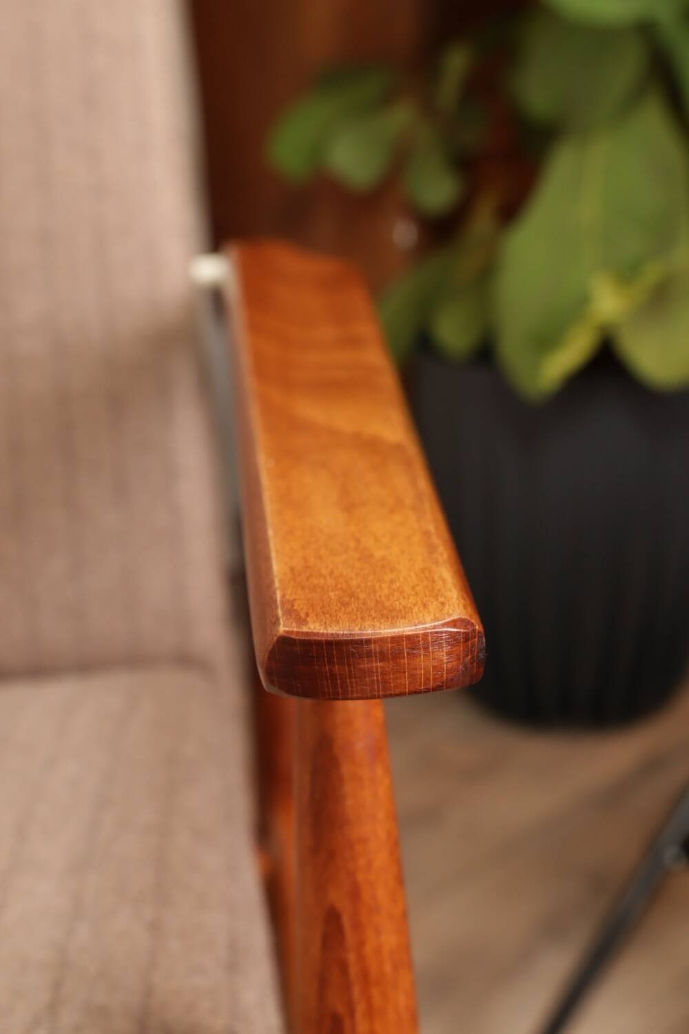 Scandinavian armchair in natural wool by H.Lis