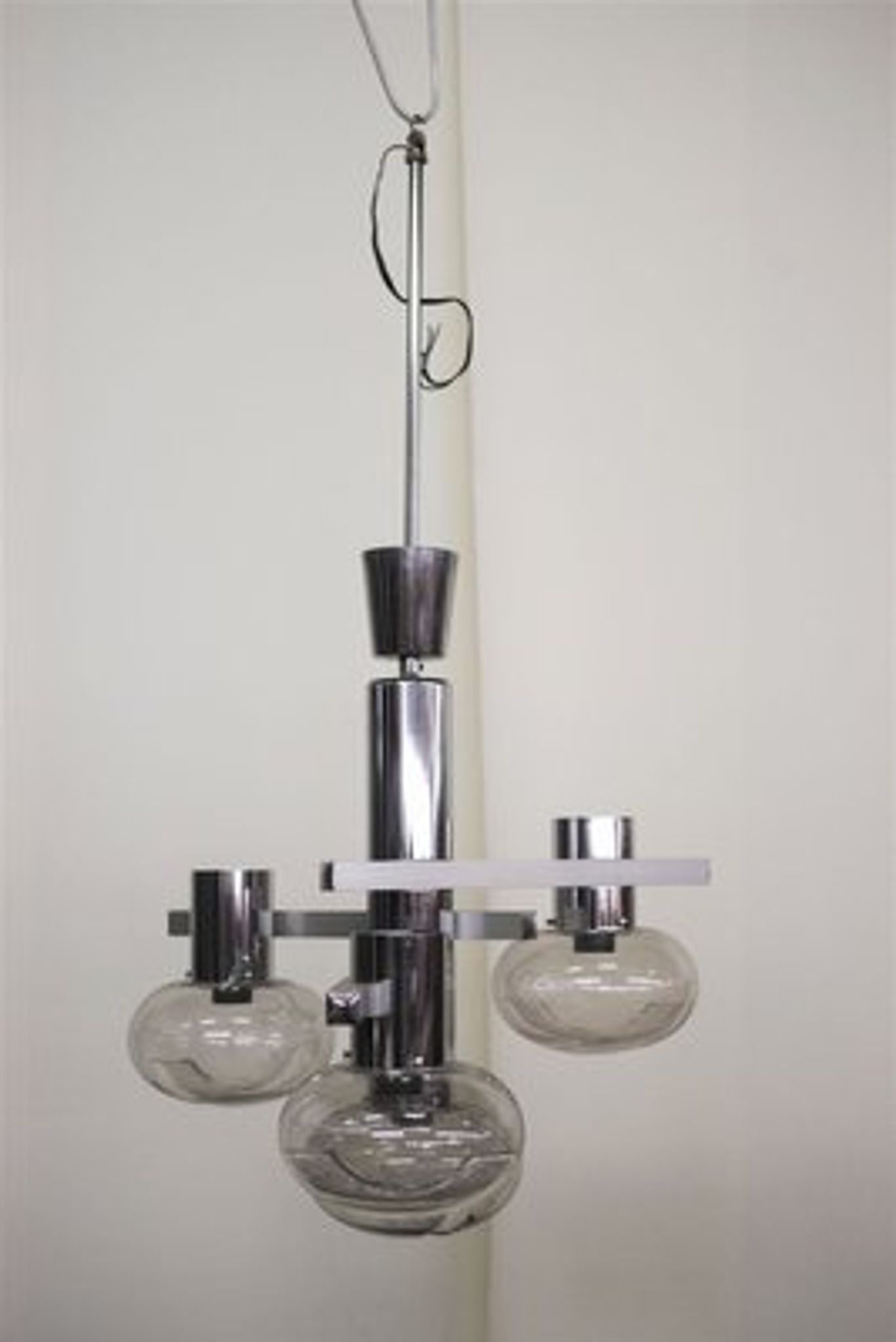 Chrome ceiling lamp by Toscana Luce, 1970s