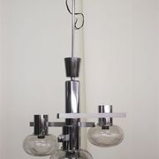 Chrome ceiling lamp by Toscana Luce, 1970s