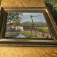 Vintage Farmhouse Landscape Oil Painting