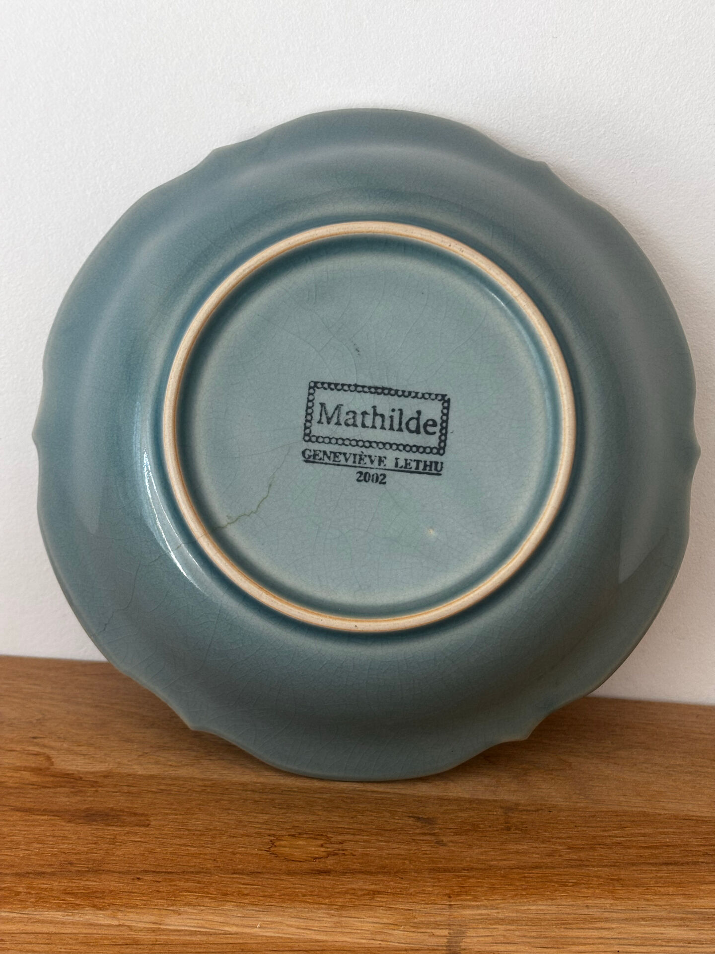 Ensemble assiette plate et bol Geneviève Lethu Mathilde
