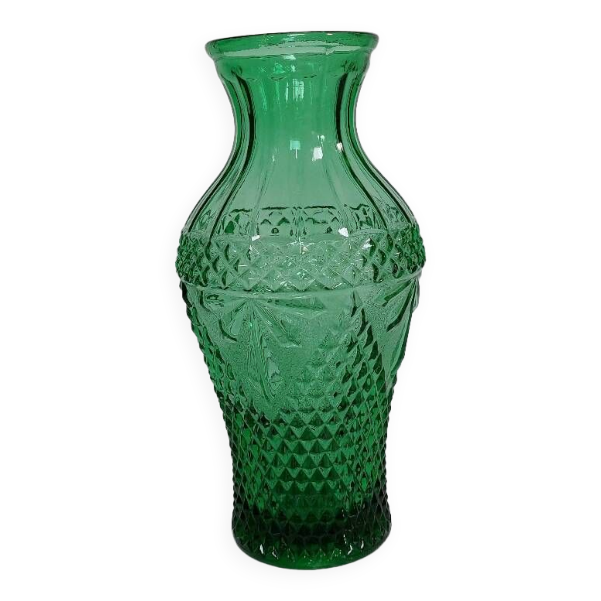 Vase verre moulé