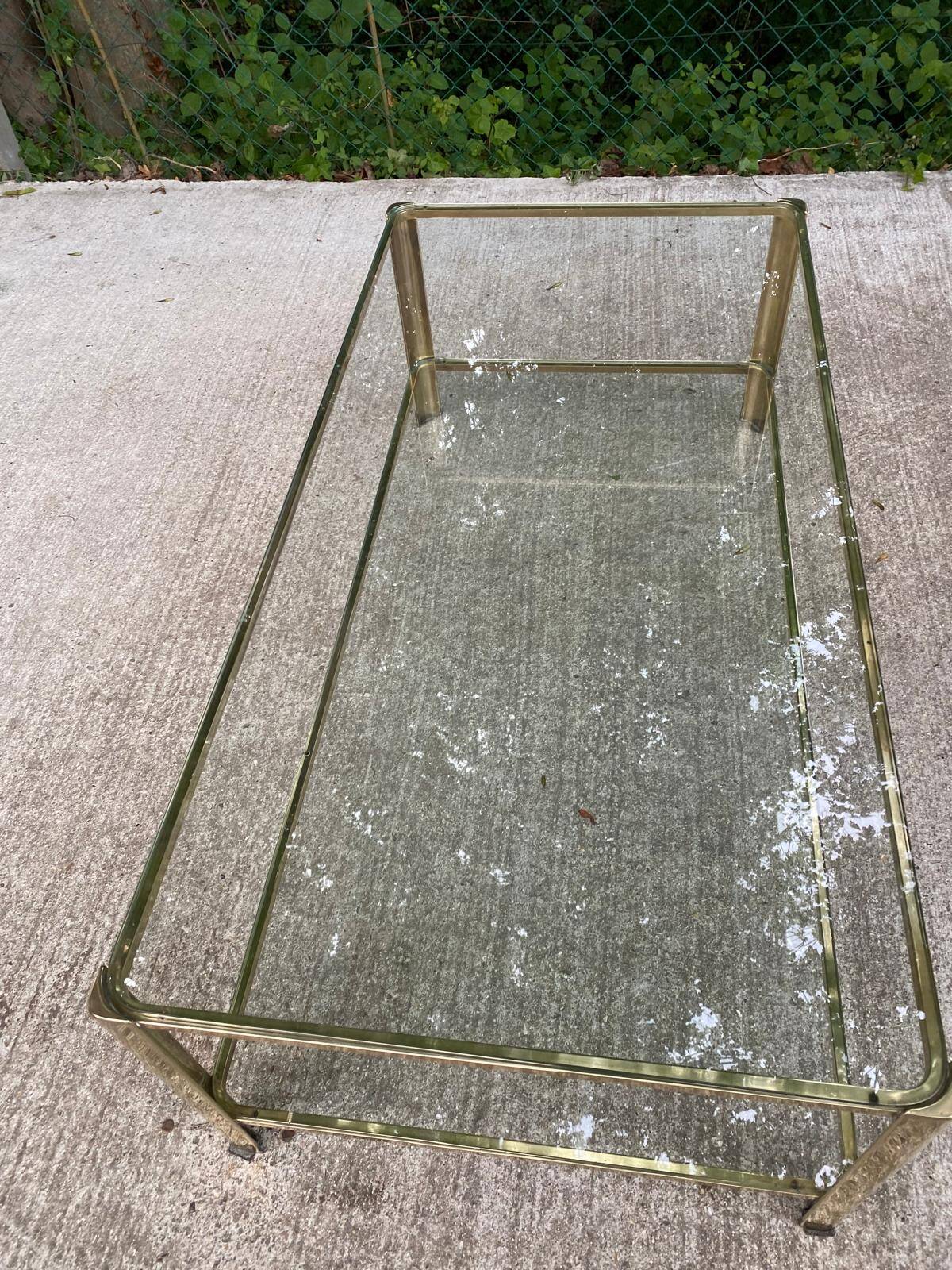 Bronze coffee table signed J.T. Lepelletier for Broncz 1960 111cm