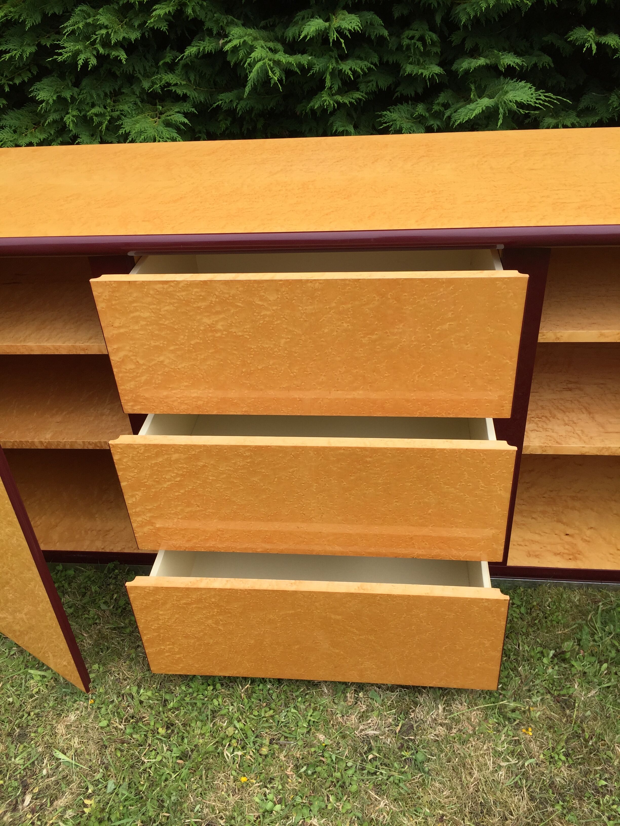 Vintage sycamore sideboard Mario Sabot 1970