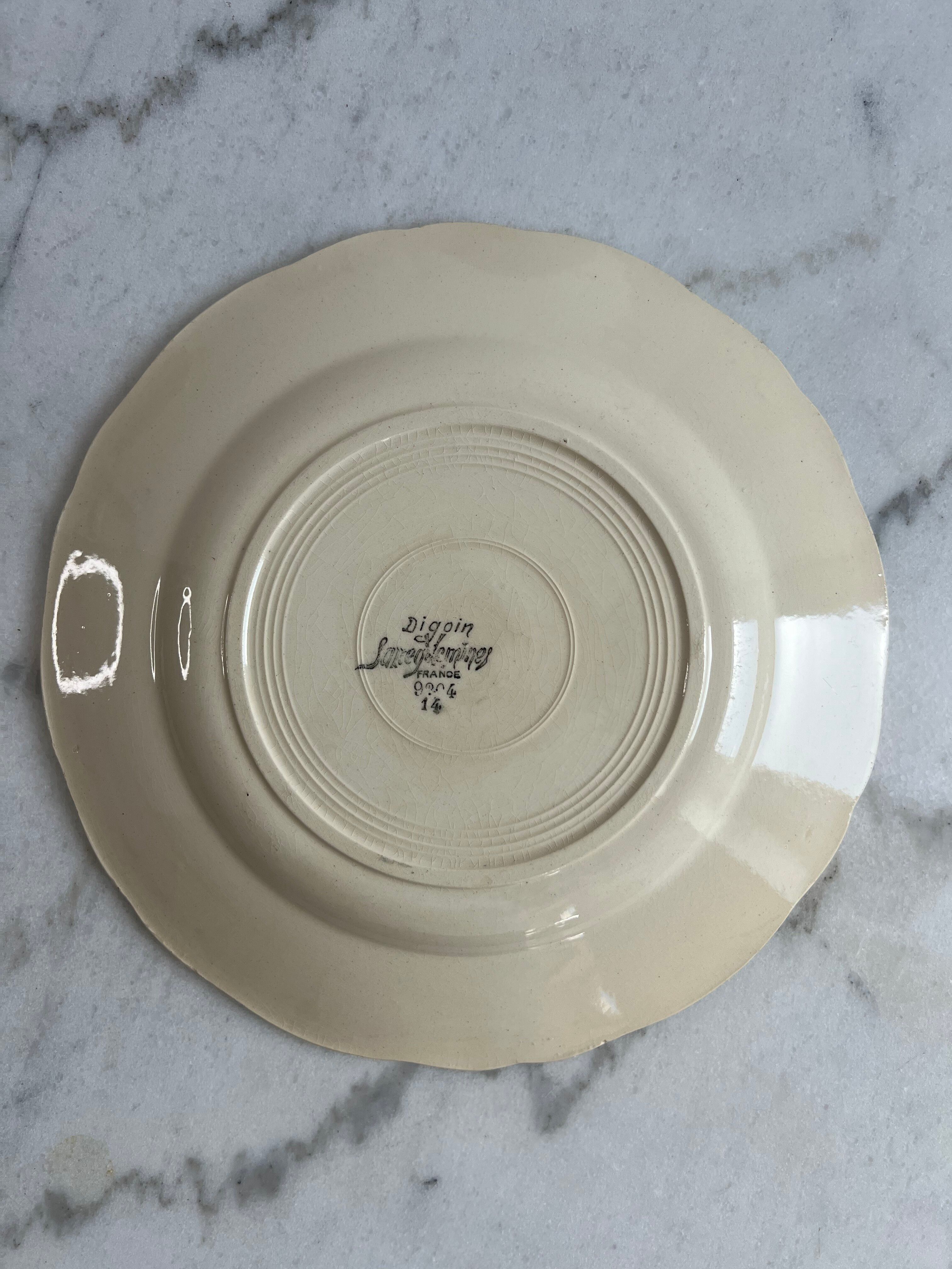 Petite assiette plate Sarreguemines et Digoin