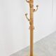 Modernist travertine and wood coat rack 1980s