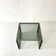 Vintage smoked glass and brass side table, Italy, 1970s