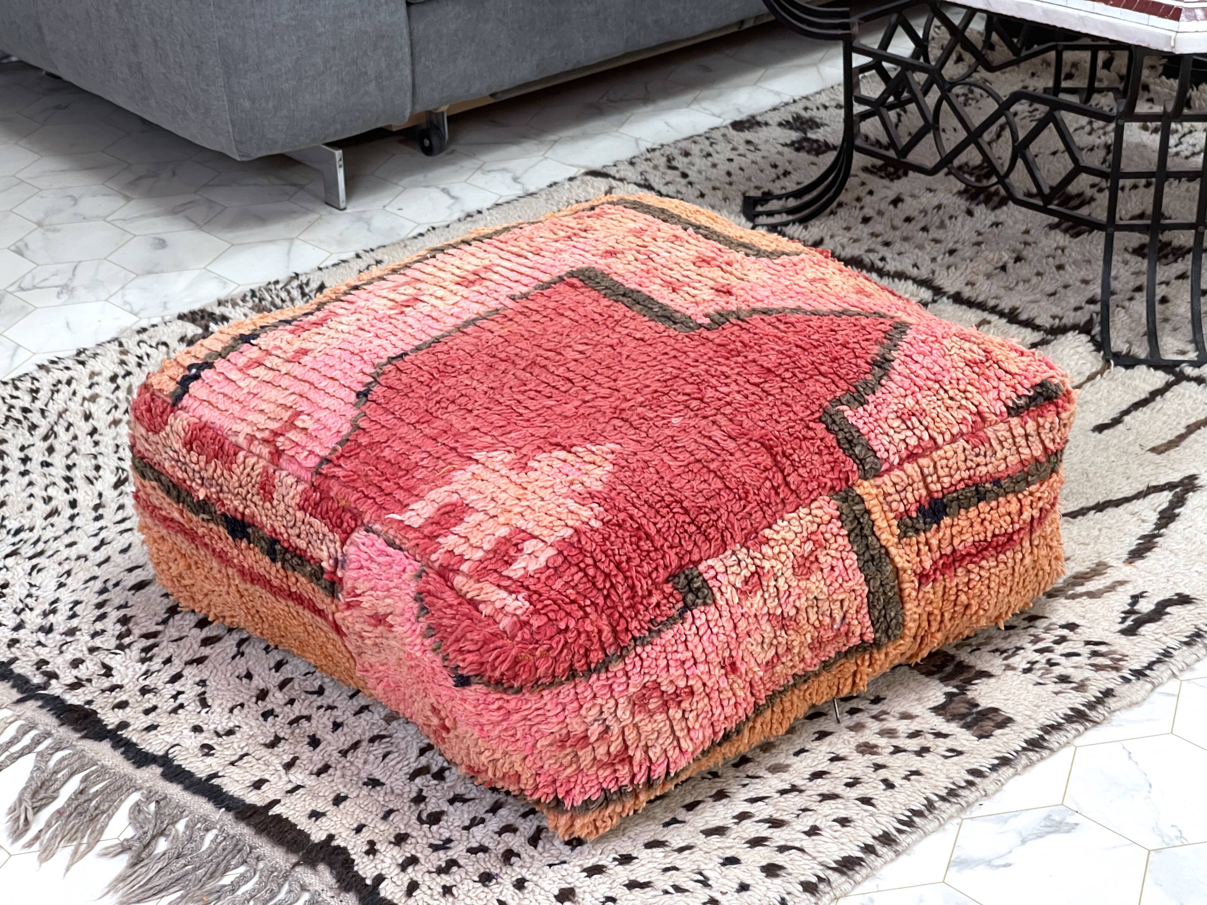 Moroccan kilim pouf