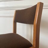 Lot de 6 chaises en orme et tweed Maison Regain