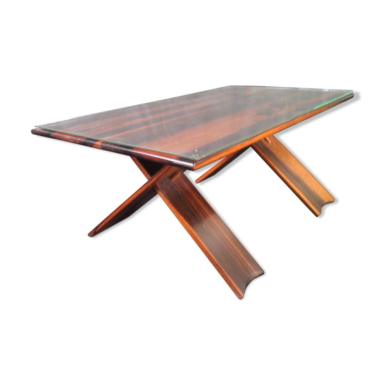 Coffee table in ebony from the 40s/50s