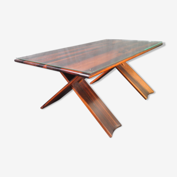 Table basse années 40/50 en ébène