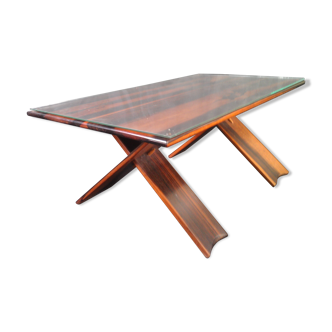 Table basse années 40/50 en ébène