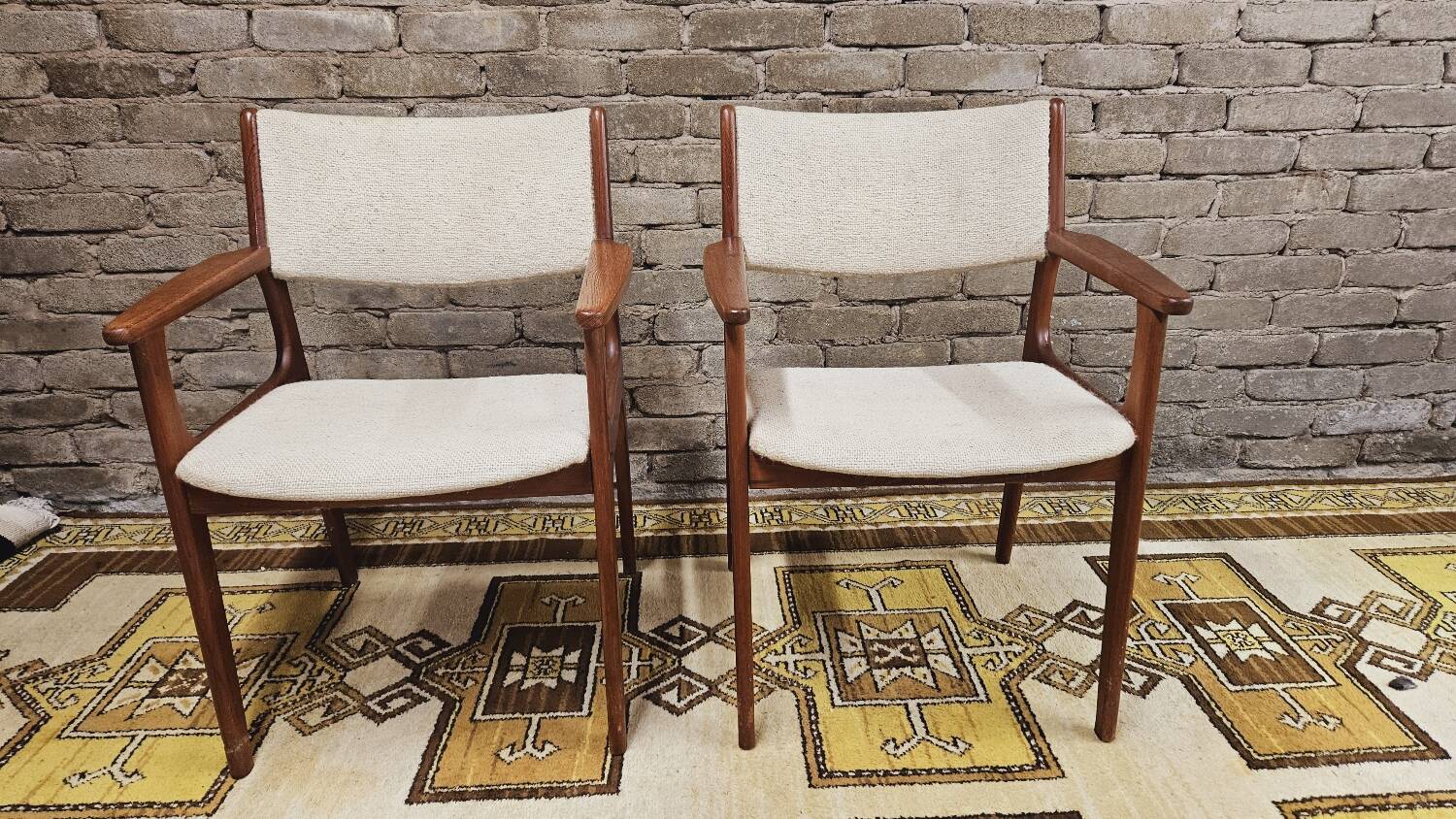 Pair of Scandinavian teak armchairs by Kurt Østervig, Denmark 1960