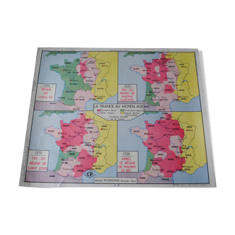 Carte scolaire rossignol la France au moyen âge et les croisades