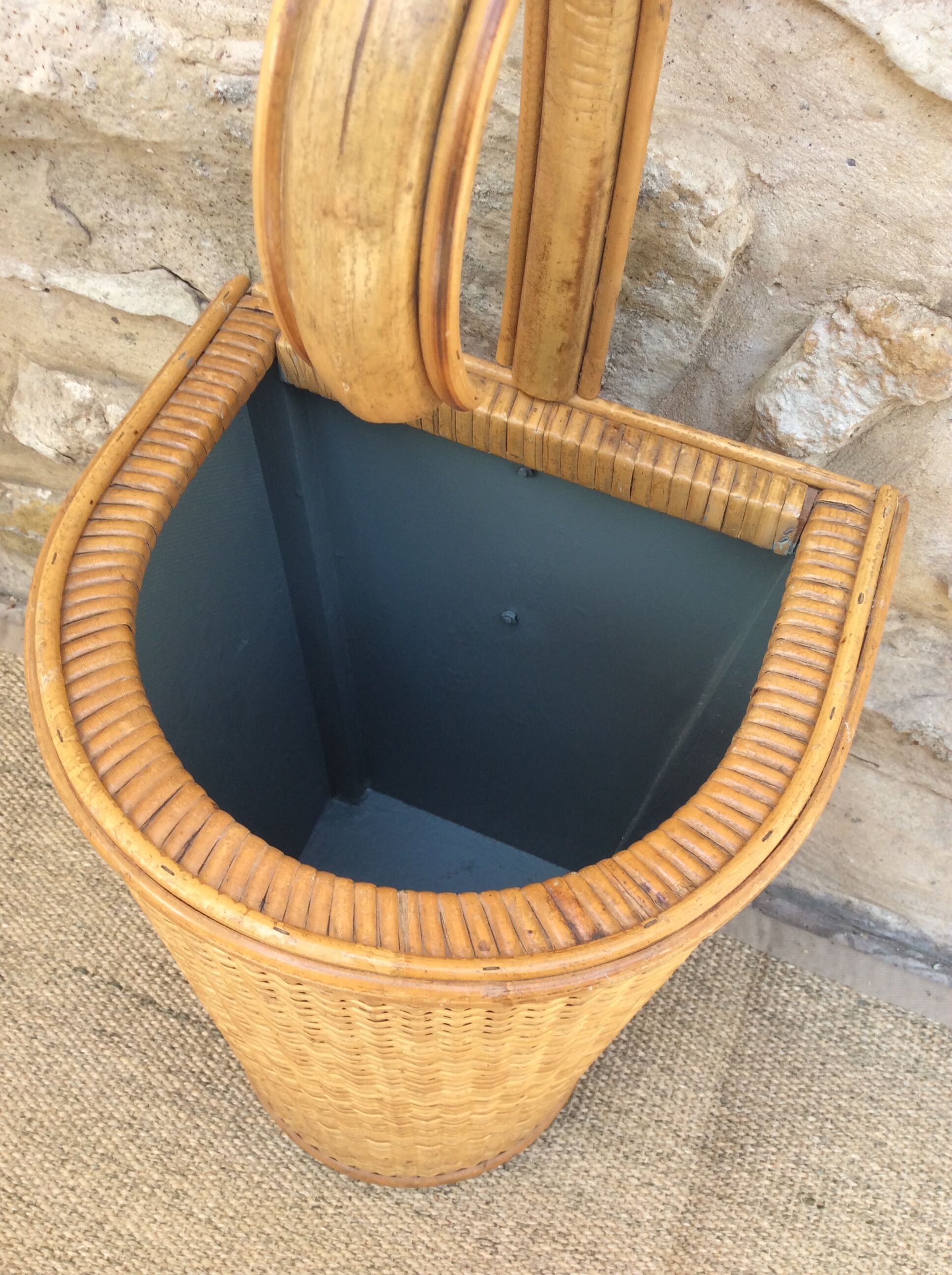 Rattan umbrella holder