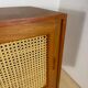 Vintage teak sideboard with rattan doors and drawers – Scandinavian design