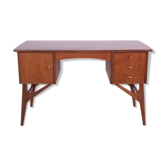 Mid-Century Freestanding Teak Desk, 1960s