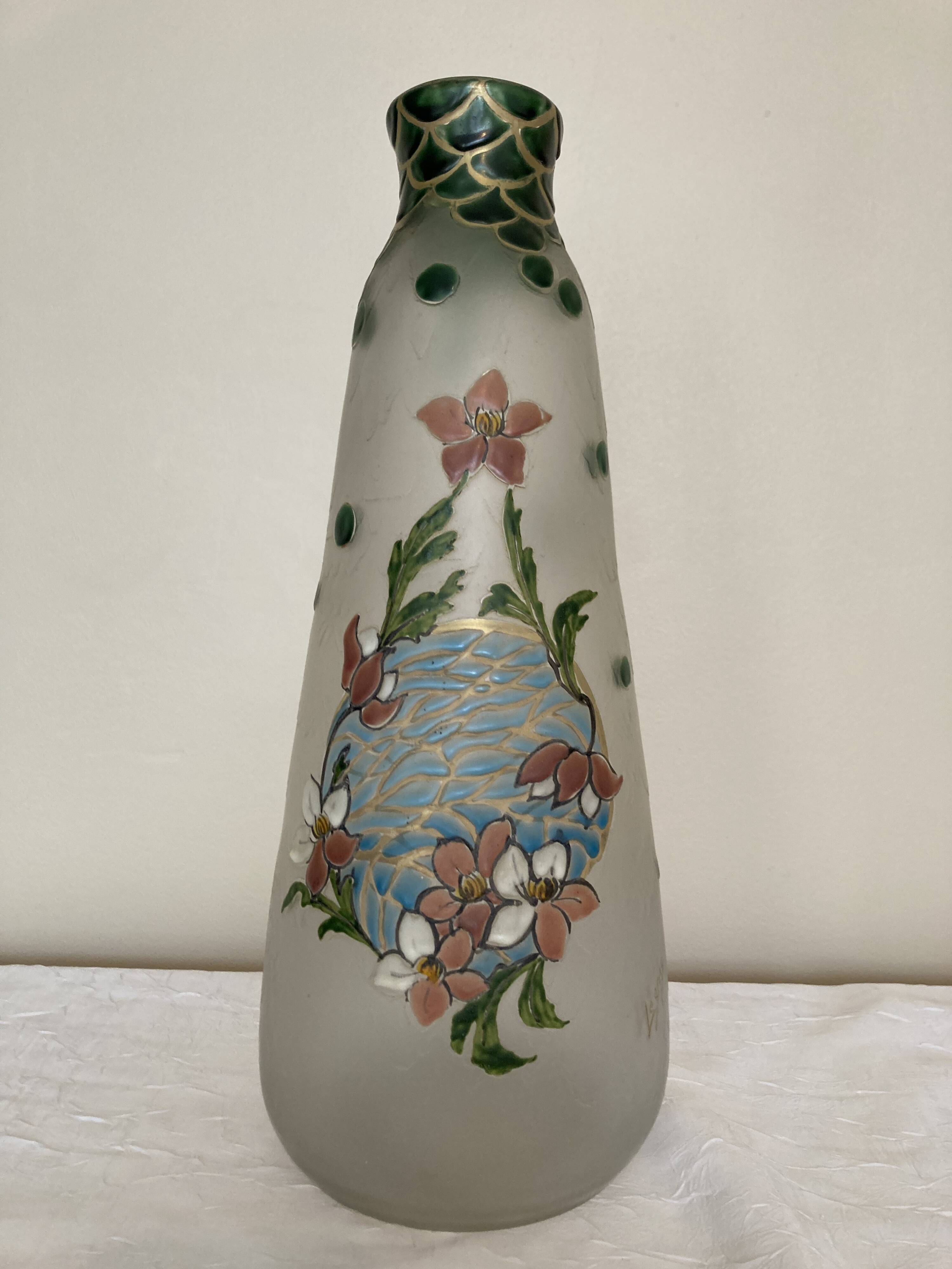 LEGRAS, Vase Art Nouveau fin XIXe