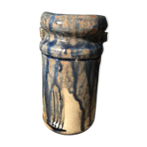 Vase poterie émaillée signé