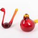 Swedish Art glass Birds sculptures from Bergdala, 1970’s