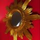Miroir soleil bois doré  42 cm, 1950