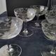 8 Coupes à champagne vintage Décor gravé