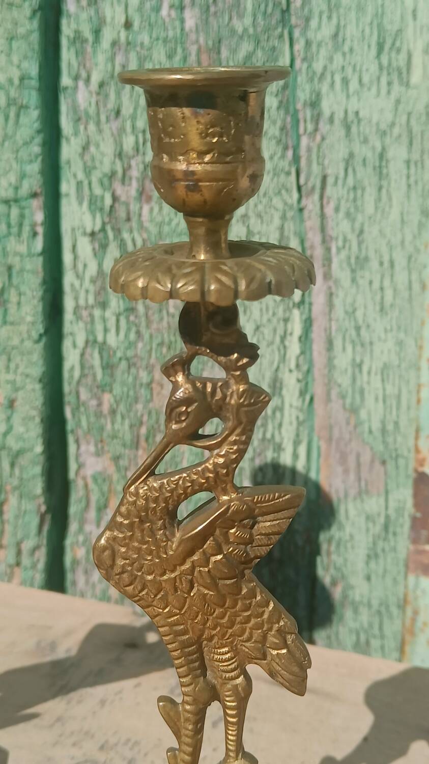 Antique bronze candlesticks