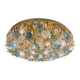 Decorative Gold Murano Glass Flushmount with Floral Motif