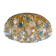 Decorative Gold Murano Glass Flushmount with Floral Motif
