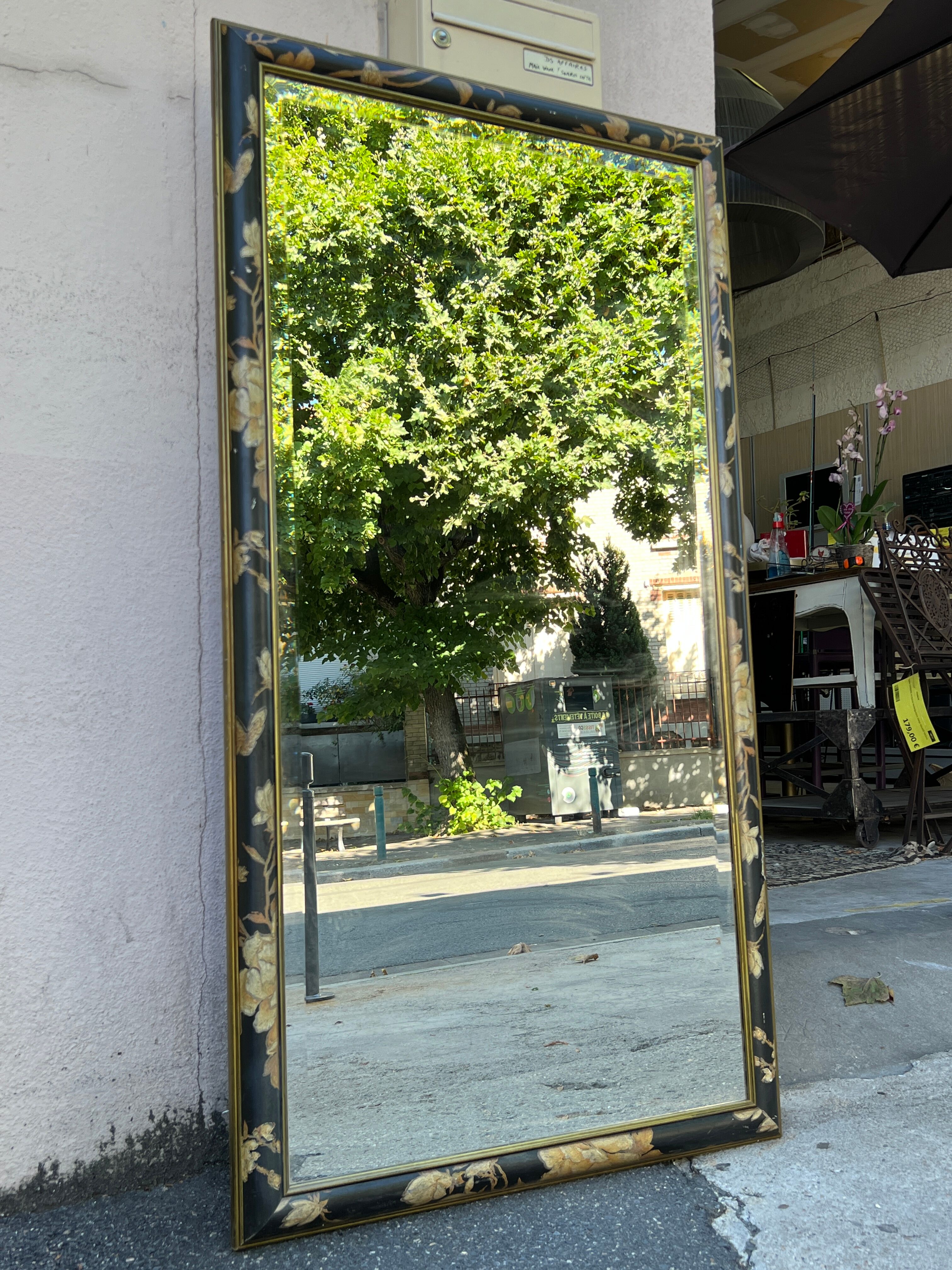 Beveled mirror empire mahogany