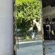 Beveled mirror empire mahogany