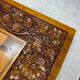Chess and backgammon set in carved wood and marquetry