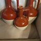 Three glazed stoneware carafes Bardinet distiller Bordeaux