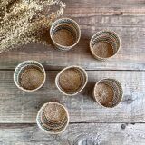 6 paniers porte-verres vintage