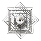 Vintage wall lamp 1970 space age chrome