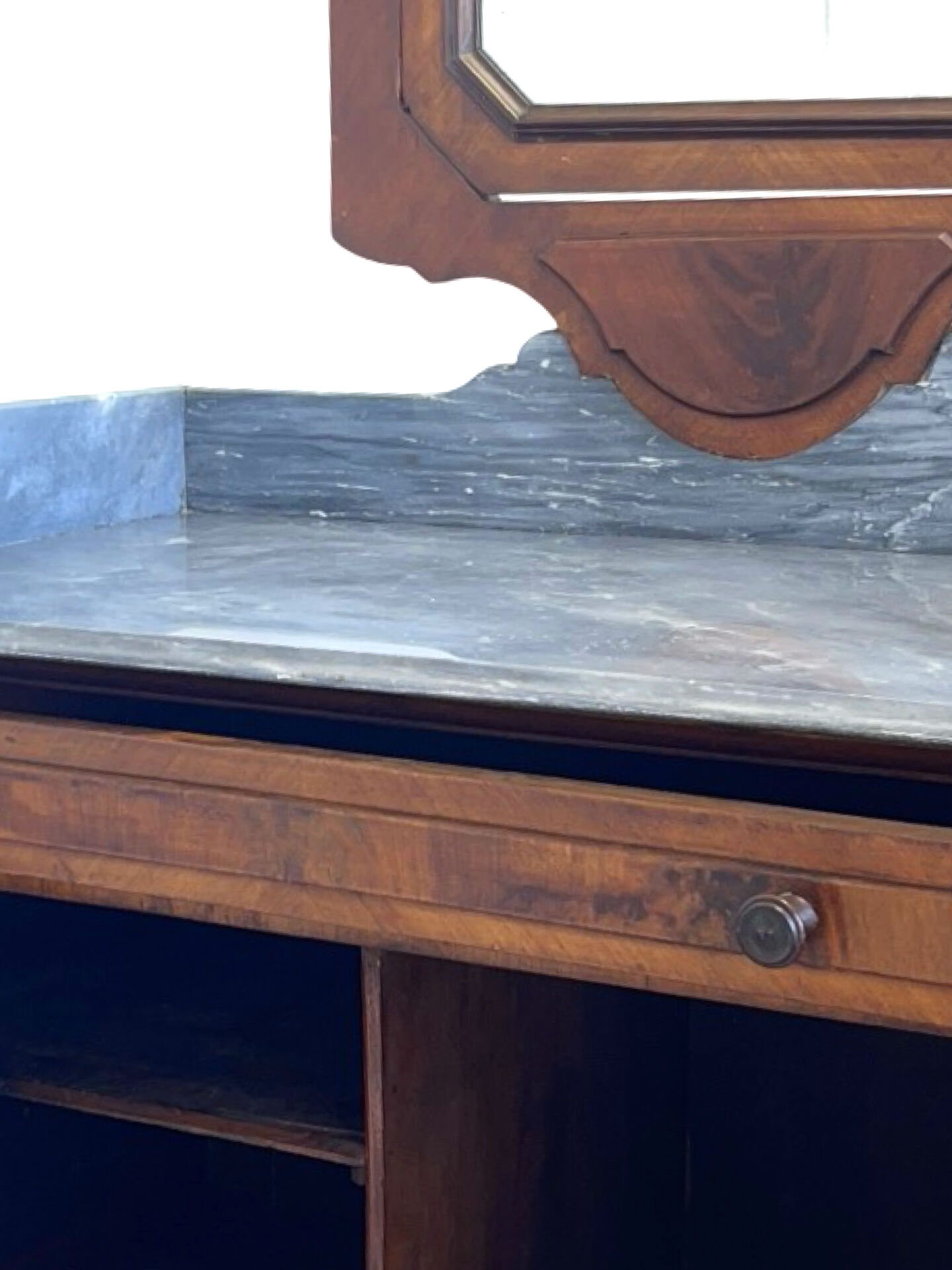 The antique walnut vanity , 19th century