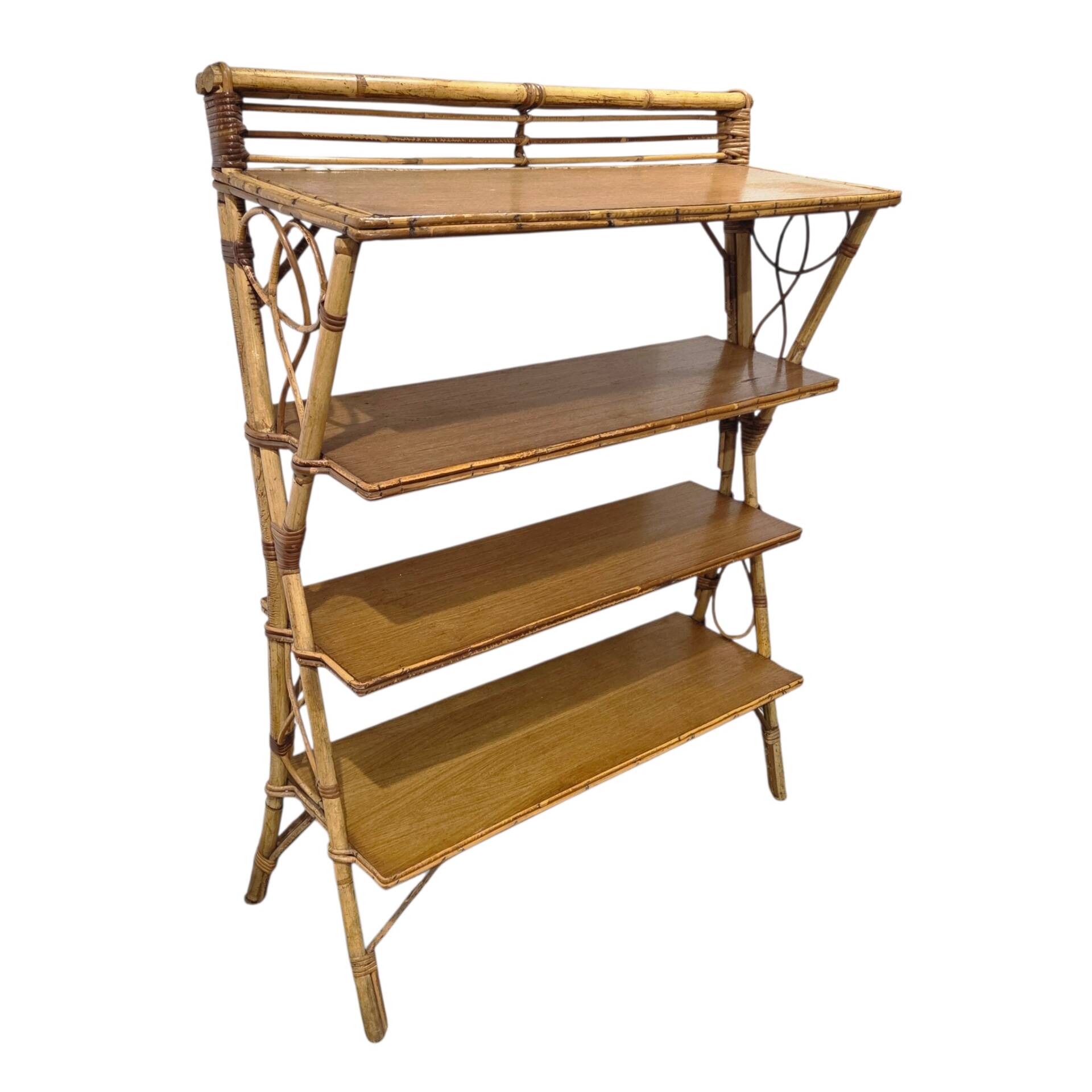 Étagère en rotin – Années 1950-60