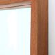 Minimalist teak wall mirror / Mid-century Danish modern design / 1960s / 1970s