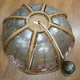 Suspension nacre et bambou