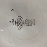 Set of 3 dishes digoin and sarreguemines ecru with flowers