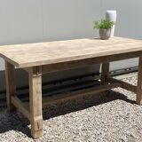 Stripped farmhouse table extensions to 255 cm