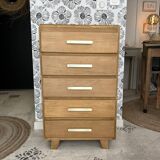 Soan wooden chest of drawers, 50s-60s Scandinavian style