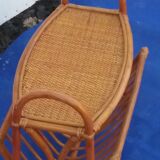 Bamboo and rattan magazine holder