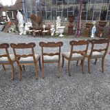 Chaises en acajou de style Régence x 5